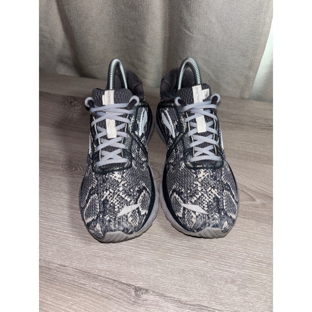 Brooks Adrenaline GTS 20 Womens 8 Grey Snakeskin Running Shoes Trails Training - Picture 2 of 8